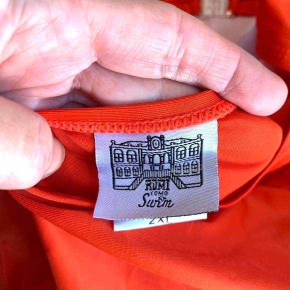 🎉HP🎉Rumi Como,Vibrant Orange,Halter Swimsuit,Beautiful,Excellent Condition,2XL - Picture 7 of 9